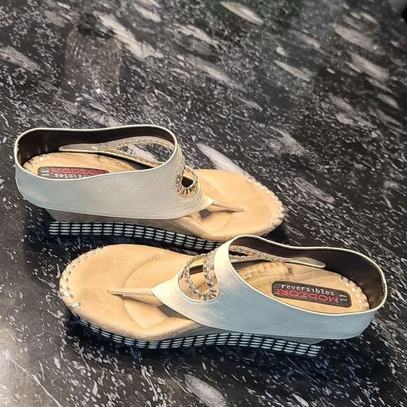 MODZORI WOMEN'S VALENCIA REVERSIBLE VEGAN WEDGE FLIPS SANDAL R3 - Picture 7 of 16